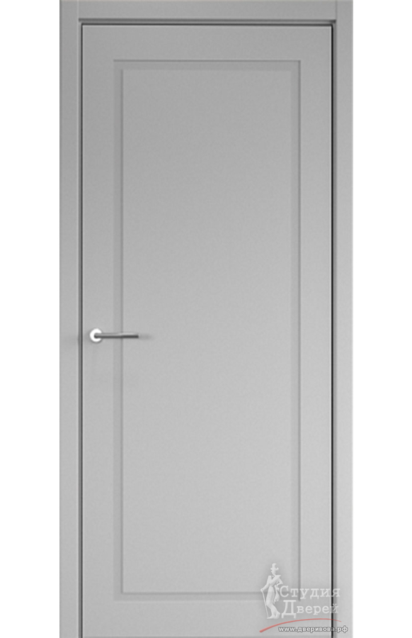 Полотно дверное ПГ Неоклассика 1 Эмаль серый (магнитная защелка)